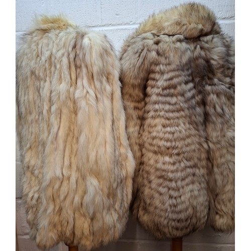 73 - Three vintage fur coats comprising a Saga Fox jacket, approx 38