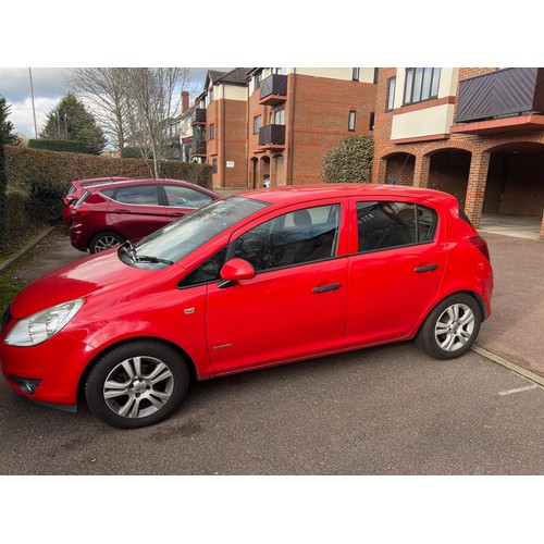 20A - A 2010 red Vauxhall Corsa D car, petrol, 66870 miles, Mot expired 8th December 2024, full service hi... 