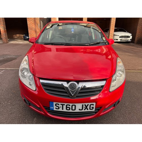 20A - A 2010 red Vauxhall Corsa D car, petrol, 66870 miles, Mot expired 8th December 2024, full service hi... 