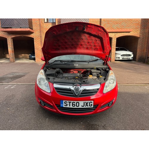 20A - A 2010 red Vauxhall Corsa D car, petrol, 66870 miles, Mot expired 8th December 2024, full service hi... 