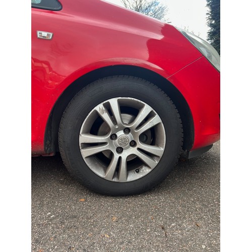 20A - A 2010 red Vauxhall Corsa D car, petrol, 66870 miles, Mot expired 8th December 2024, full service hi... 