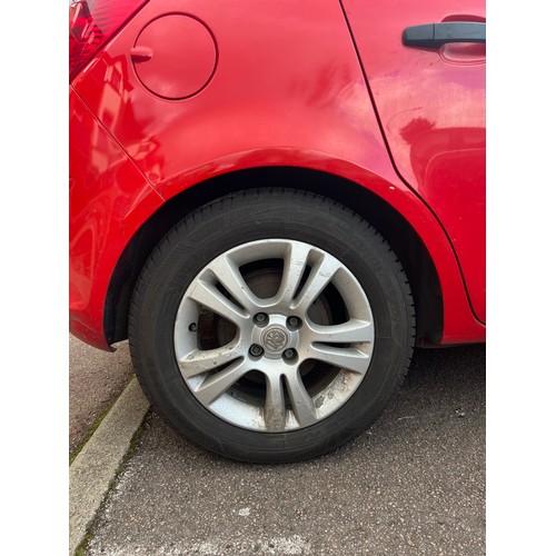 20A - A 2010 red Vauxhall Corsa D car, petrol, 66870 miles, Mot expired 8th December 2024, full service hi... 