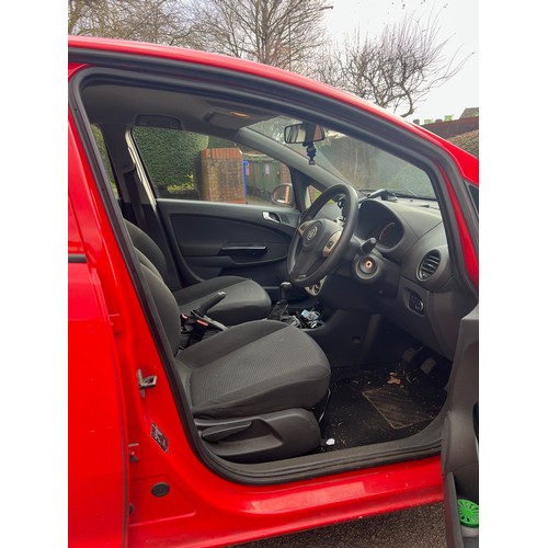 20A - A 2010 red Vauxhall Corsa D car, petrol, 66870 miles, Mot expired 8th December 2024, full service hi... 