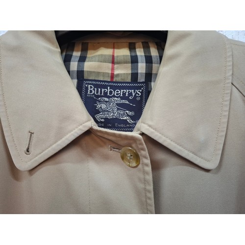 13 - Burberrys- A 1980's/90's ladies mid length Camden Heritage car coat, in a honey colour, UK10 Long, h... 