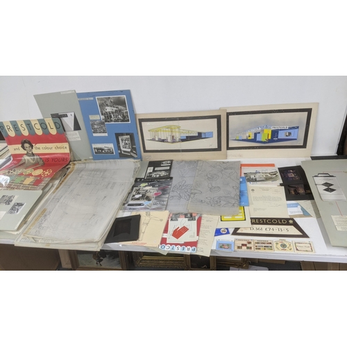 330 - A large quantity of architectural drawings, diagrams, concept drawings from Prestcold stand at the D... 