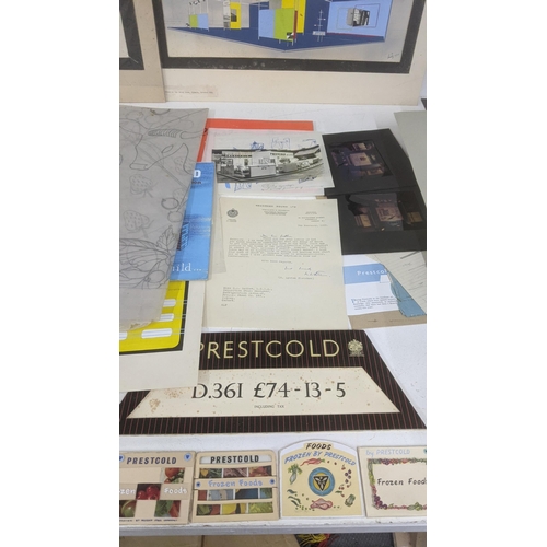 330 - A large quantity of architectural drawings, diagrams, concept drawings from Prestcold stand at the D... 