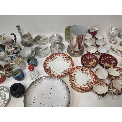 326 - A mixed lot of ceramics to include a Japanese part tea set, a Royal Doulton Isaac Walton ware. A Mas... 