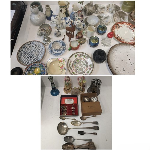 326 - A mixed lot of ceramics to include a Japanese part tea set, a Royal Doulton Isaac Walton ware. A Mas... 