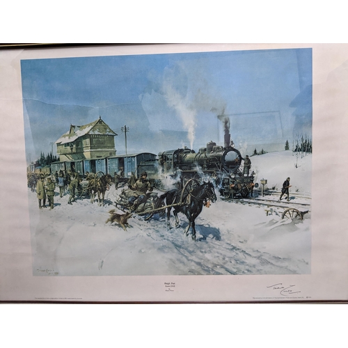 331 - Terence Cuneo (1907-1996) - The Last Despatch, 255/850; Sleigh Post (Russia 1919) from an edition of... 