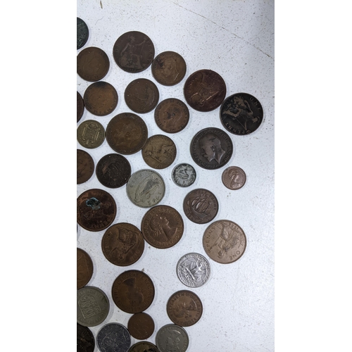 411 - Mixed coins to include a Romanian Napoleon II on franc pennies and others 
Location CAB 2
If there i... 