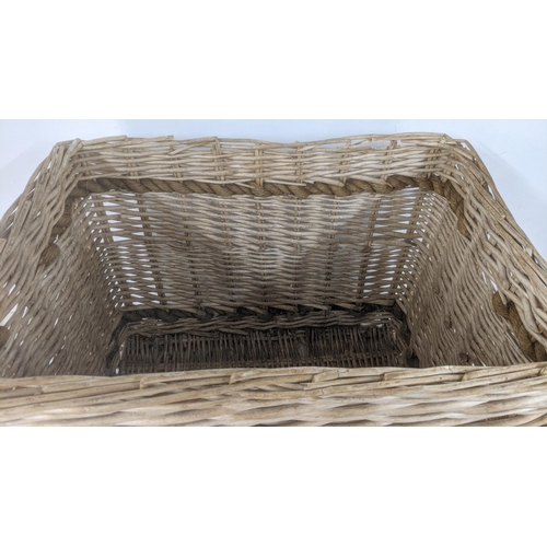 434 - A Wicker log basket with rope handles A/F, 47cm x 65cm
Location: SL
If there is no condition report ... 