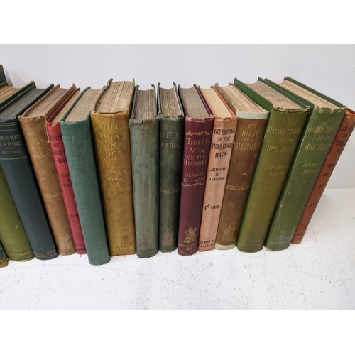 414 - A collection of vintage books from the author Jerome K Jerome to include first editions of 'Three me... 