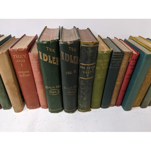 414 - A collection of vintage books from the author Jerome K Jerome to include first editions of 'Three me... 