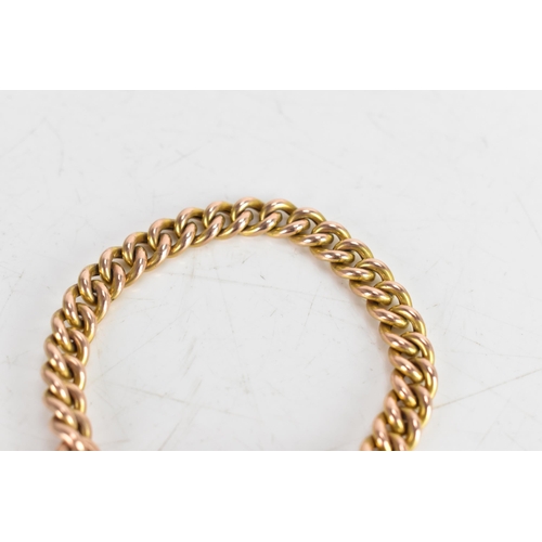 115A - A 9ct gold curb chain link bracelet with a heart shaped padlock clasp, stamped 9ct, 15.1 grams
If th... 