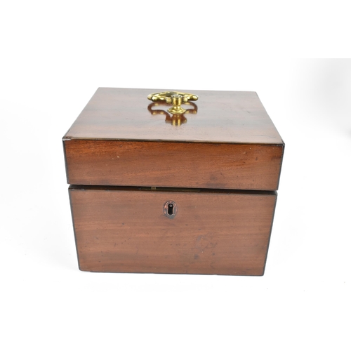 117 - Medical Interest - A 19th century mahogany apothecary box, hinged velvet lined cover enclosing an ar... 