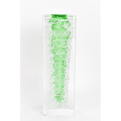 12 - Frantisek Vizner - Skrdlovice - A 1960s Whirlpool glass vase of rectangular form internally decorate... 