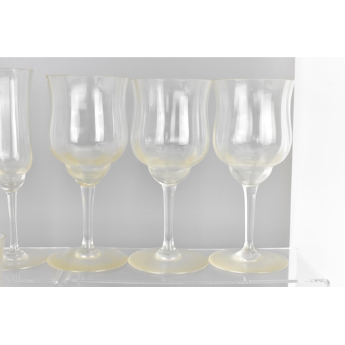 18 - A collection of Baccarat Capri pattern glassware to include seven champagne glasses measuring 18.8cm... 