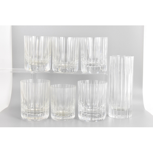 19 - A collection of Baccarat Harmonie pattern glassware to include a single Highball glass measuring 20c... 