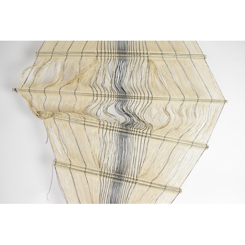 35 - Peter Collingwood O.B.E. (British 1922-2008) A Macrogauze linen and steel rods wall hanging, with me... 