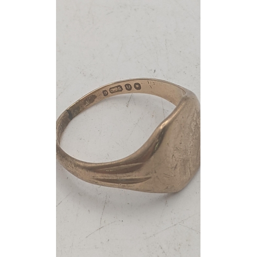 24 - A 9ct rose gold gents signet ring size Z+2, 8.3g
Location:
If there is no condition report, please r... 