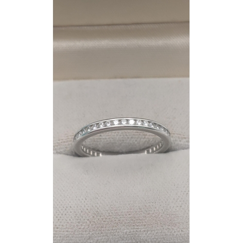 42 - A Tiffany and Co platinum and diamond eternity ring, size N1/2, 3.2g
Location:
If there is no condit... 