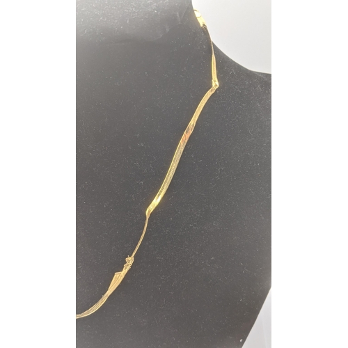 7 - A 9ct yellow gold Herringbone chain necklace A/F 5.4g
Location:
If there is no condition report, ple... 