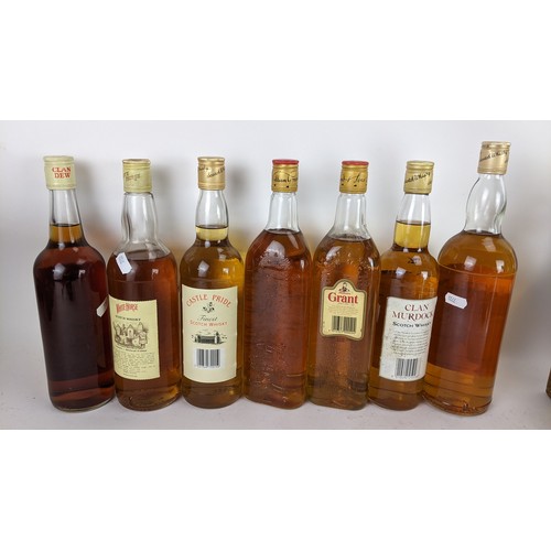 267 - Seven bottles of whisky to include a two William Grants 75cl, a White Horse 23 2/3 FL. OZS, a Clan D... 