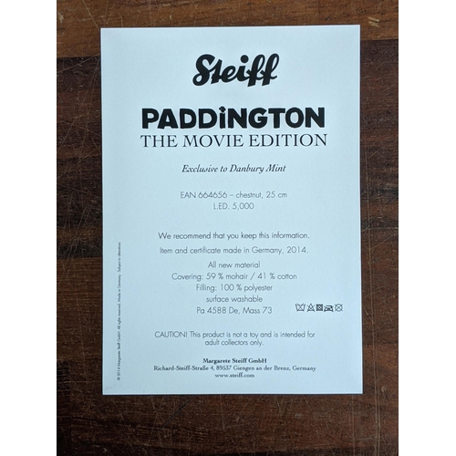 23 - A Steiff Danbury Mint Paddington The Movie Edition teddy bear, limited edition of 5000 pieces number... 