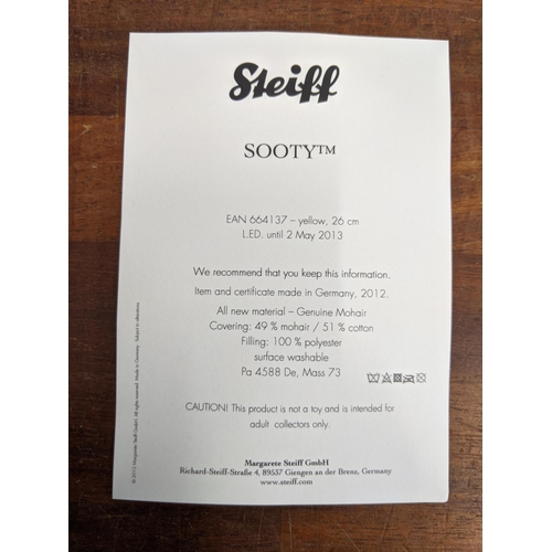 25 - A Steiff Danbury Mint Sooty Teddy Bear with his magic wand certificate number 468 from The Sooty Sho... 