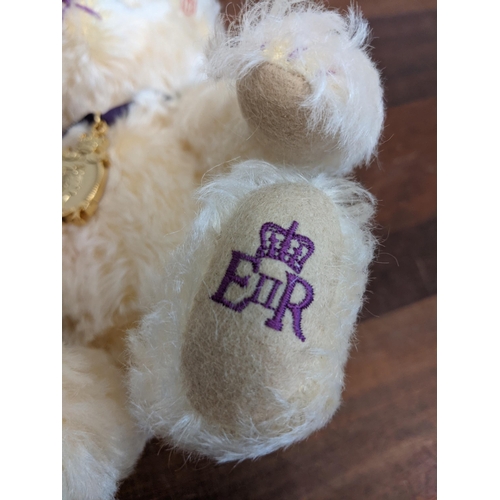 26 - A Steiff Danbury Mint Diamond Jubilee Teddy Bear, with commemorative years on his left foot (1952 – ... 