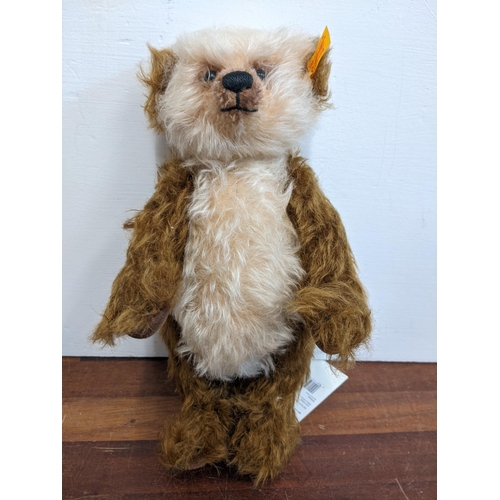 27 - A Steiff Danbury Mint Coffee and Cream Bear with the certificate and the original tags still attache... 