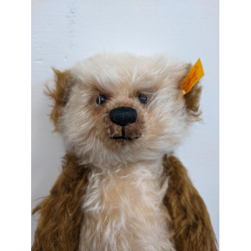27 - A Steiff Danbury Mint Coffee and Cream Bear with the certificate and the original tags still attache... 