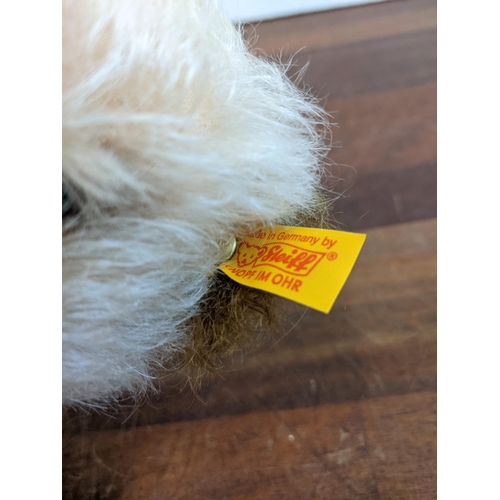 27 - A Steiff Danbury Mint Coffee and Cream Bear with the certificate and the original tags still attache... 