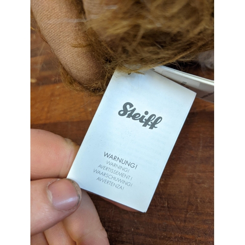 27 - A Steiff Danbury Mint Coffee and Cream Bear with the certificate and the original tags still attache... 