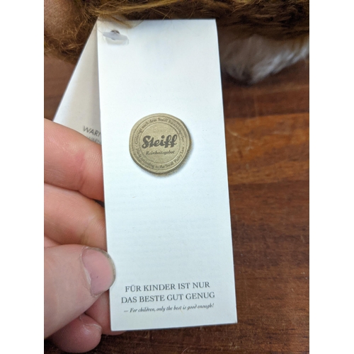 27 - A Steiff Danbury Mint Coffee and Cream Bear with the certificate and the original tags still attache... 
