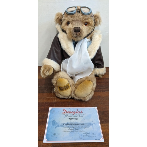 29 - Three bears – “Douglas” A Merrythought The Battle Of Britian 75th Anniversary Bear no 152 / 1940 in ... 