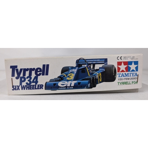 3 - A Tyrrell P 34 Six-Wheeler Tamiya 1/20 scale Grand Prix Collection, number 14, plastic model kit, bo... 