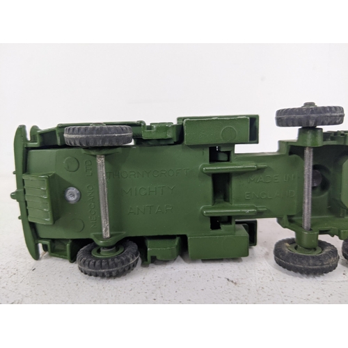 30 - A Dinky Supertoys 660 Tank Transporter, hauled by a Thorneycroft Mighty Antar Tractor boxed, and a D... 