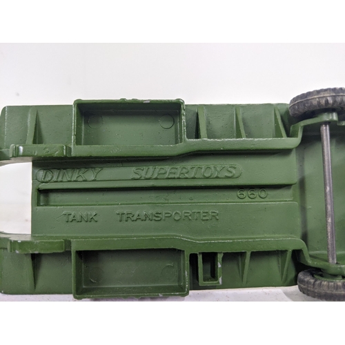 30 - A Dinky Supertoys 660 Tank Transporter, hauled by a Thorneycroft Mighty Antar Tractor boxed, and a D... 