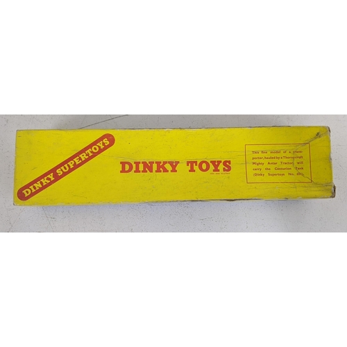 30 - A Dinky Supertoys 660 Tank Transporter, hauled by a Thorneycroft Mighty Antar Tractor boxed, and a D... 