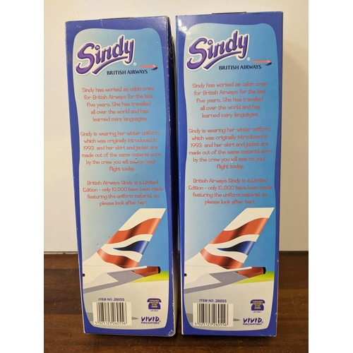 51 - Three boxed British Airways Sindy Dolls wearing cabin crew uniform, one 1993 doll and two of the sam... 