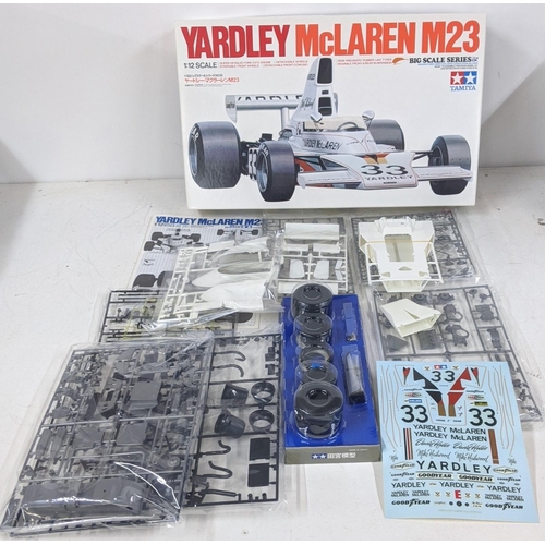 9 - A Yardley McLaren M23 Tamiya 1/12 scale Big Scale Series 15 plastic model kit, boxed and assumed to ... 