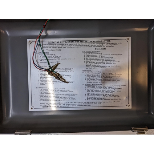 67 - An AVC Test set transistor CT357 in a travel case serial no. ACW 178 YA Location: A4B
If there is no... 