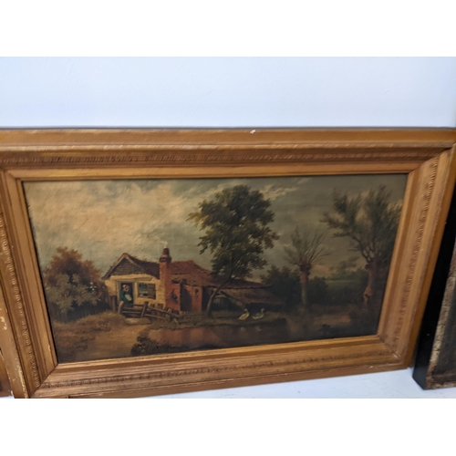 20 - A group of framed pictures to include a signed Ida Kirkpatrick watercolour, titled 'Sunset' Farnham ... 