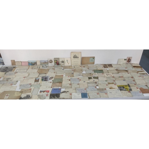 39 - A large quantity of 19th century and later ephemera to include silk postcards, handmade cards, ware ... 