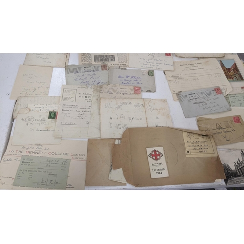 39 - A large quantity of 19th century and later ephemera to include silk postcards, handmade cards, ware ... 