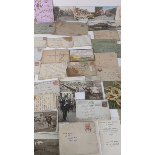 39 - A large quantity of 19th century and later ephemera to include silk postcards, handmade cards, ware ... 