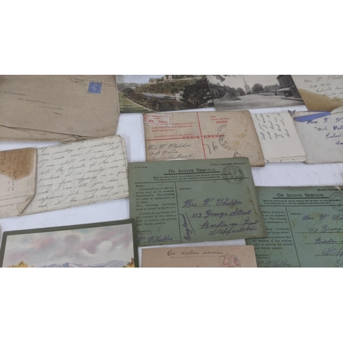 39 - A large quantity of 19th century and later ephemera to include silk postcards, handmade cards, ware ... 