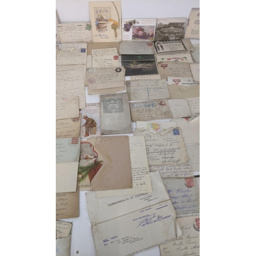 39 - A large quantity of 19th century and later ephemera to include silk postcards, handmade cards, ware ... 