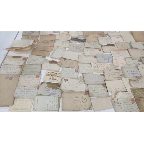 39 - A large quantity of 19th century and later ephemera to include silk postcards, handmade cards, ware ... 